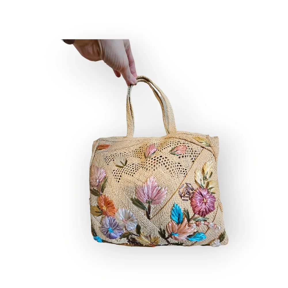 Vintage Jamaican straw purse